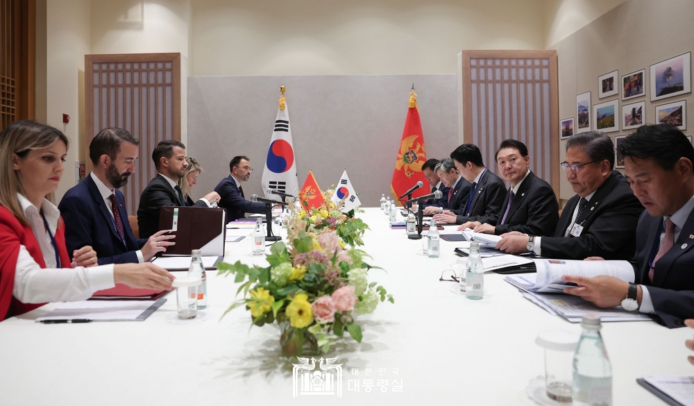 윤석열 대통령, 유엔총회 계기 몬테네그로 대통령과 정상회담 개최
